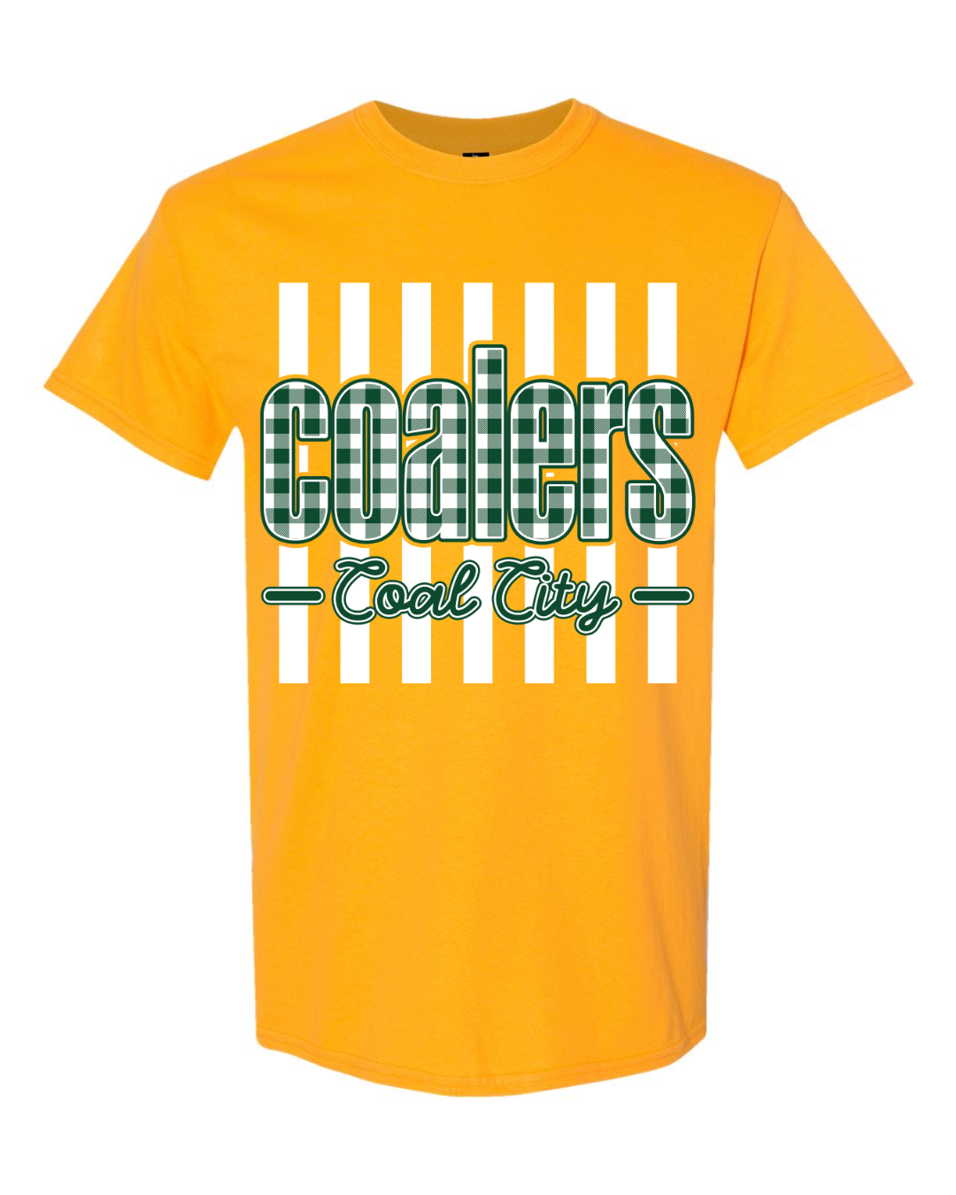 Coal City Plaid Coalers & Stripes T-Shirt (Gildan)