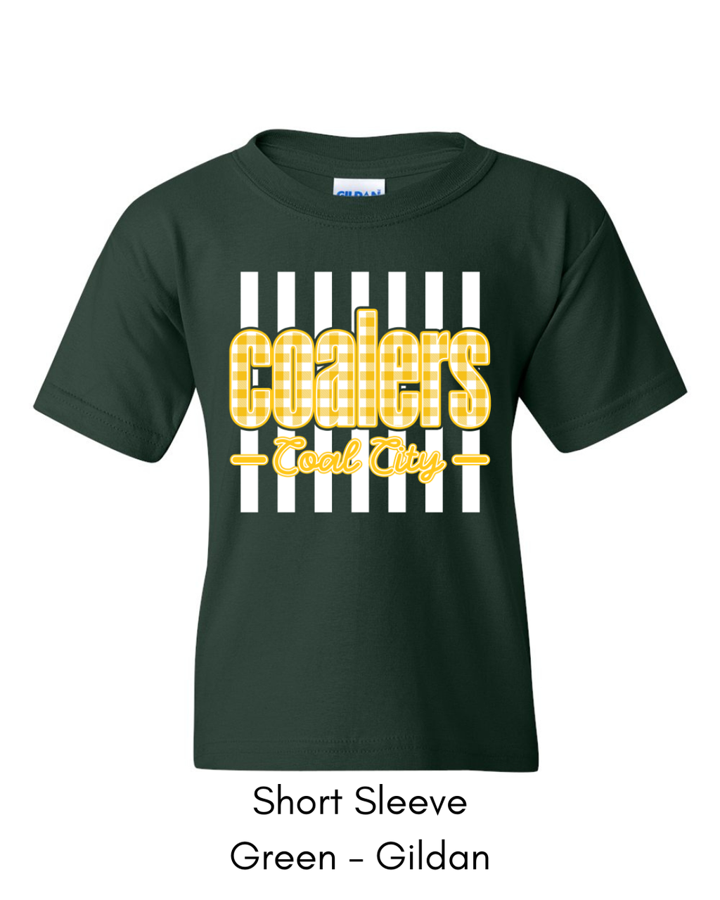 Yellow Plaid Coalers (White Stripe) - Youth