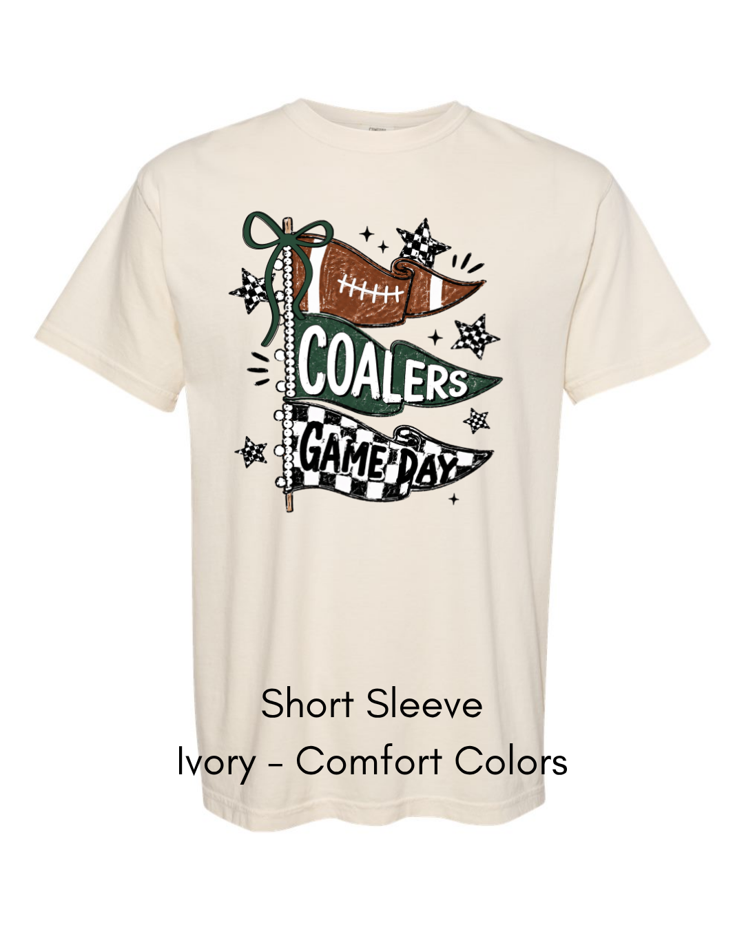Green Game Day Flags CC16 - COMFORT COLORS ADULT