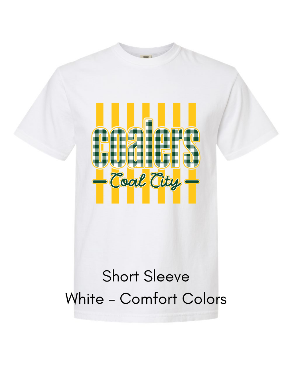 Green Plaid Coalers (yellow stripe) - Adult