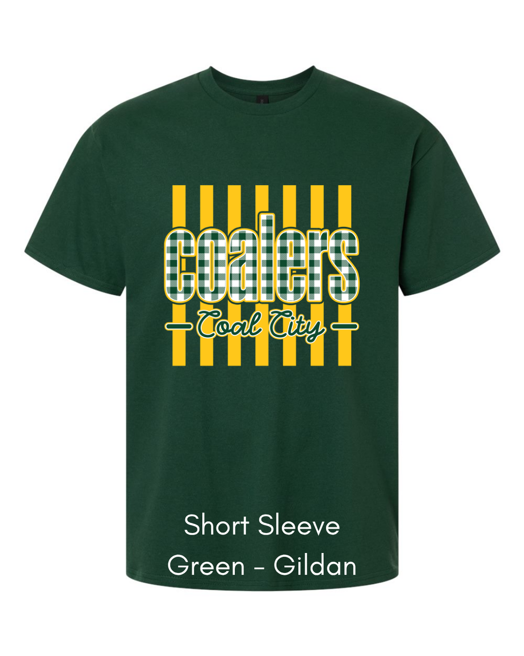 Green Plaid Coalers (yellow stripe) - Adult