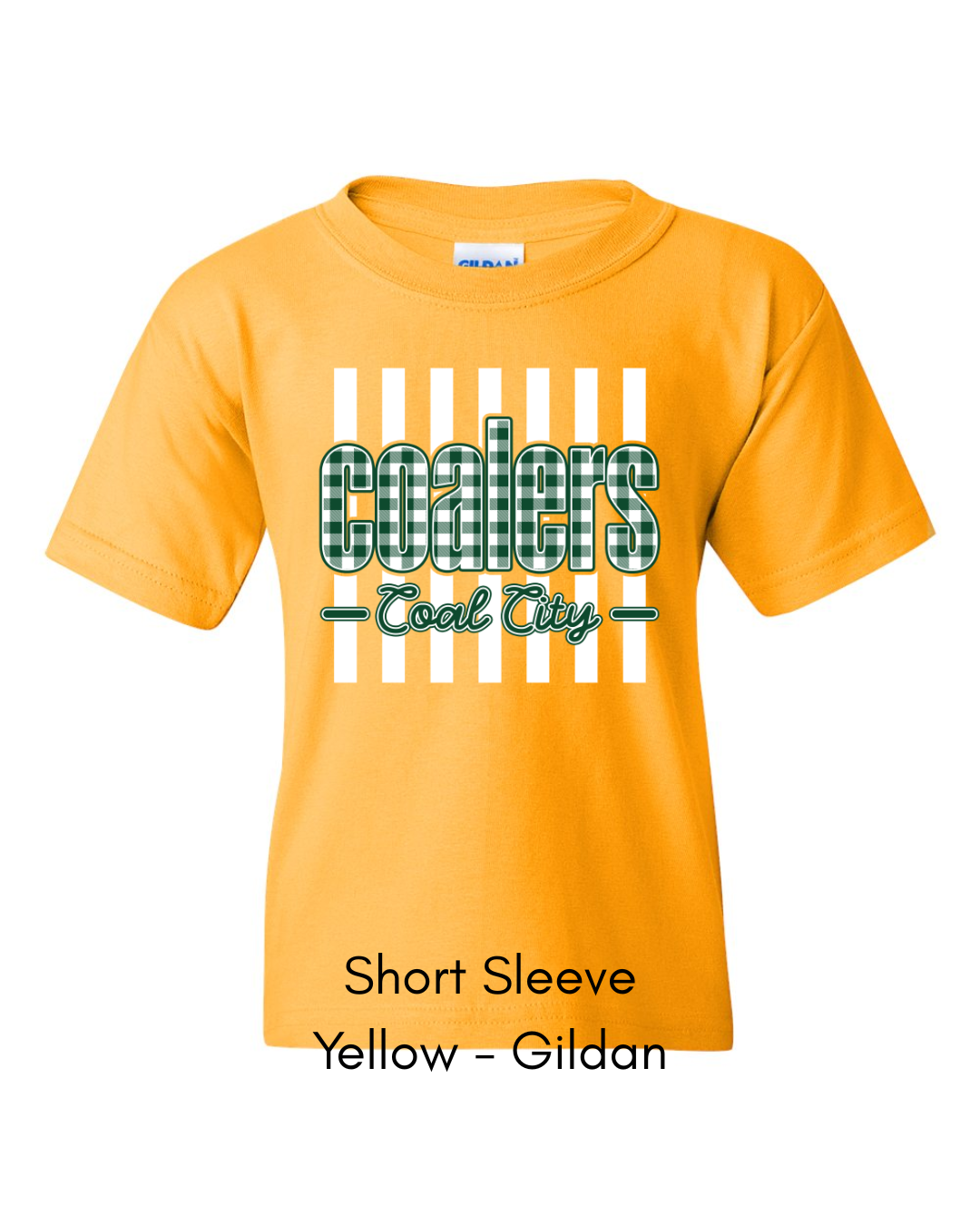 Green Plaid Coalers (White Stripe) - Youth