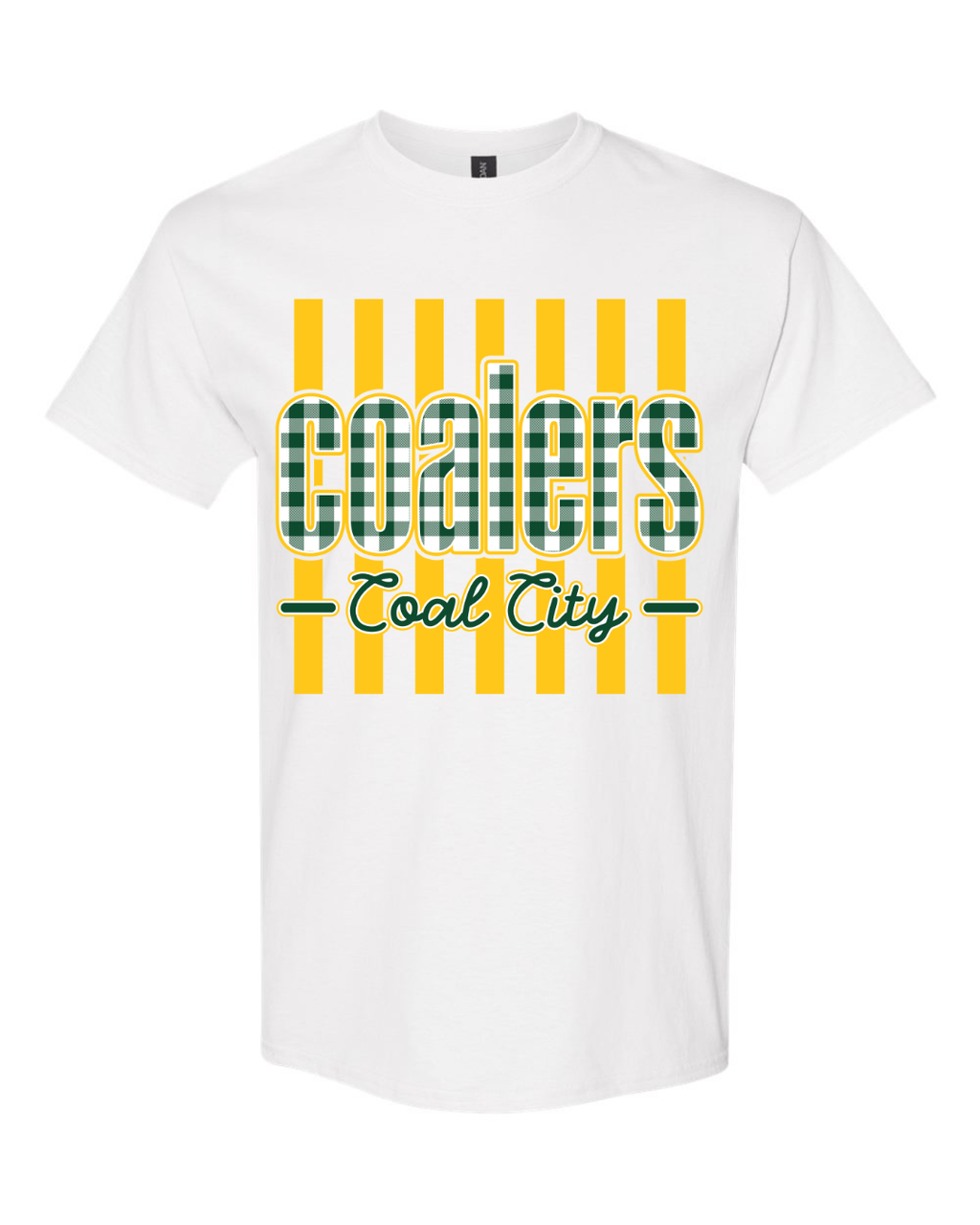 Coal City Plaid Coalers & Stripes T-Shirt (Gildan)