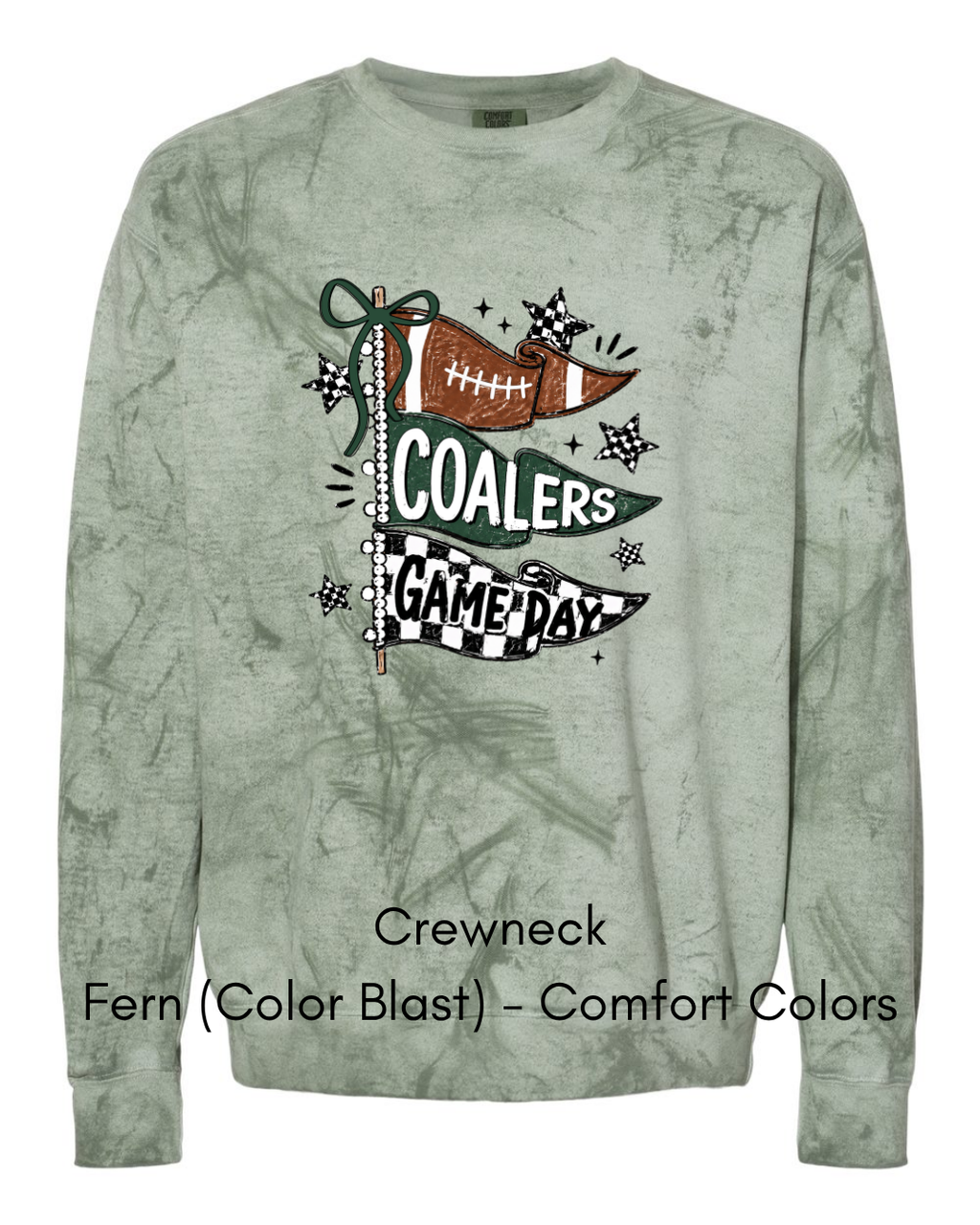 Green Game Day Flags CC16 - COMFORT COLORS ADULT