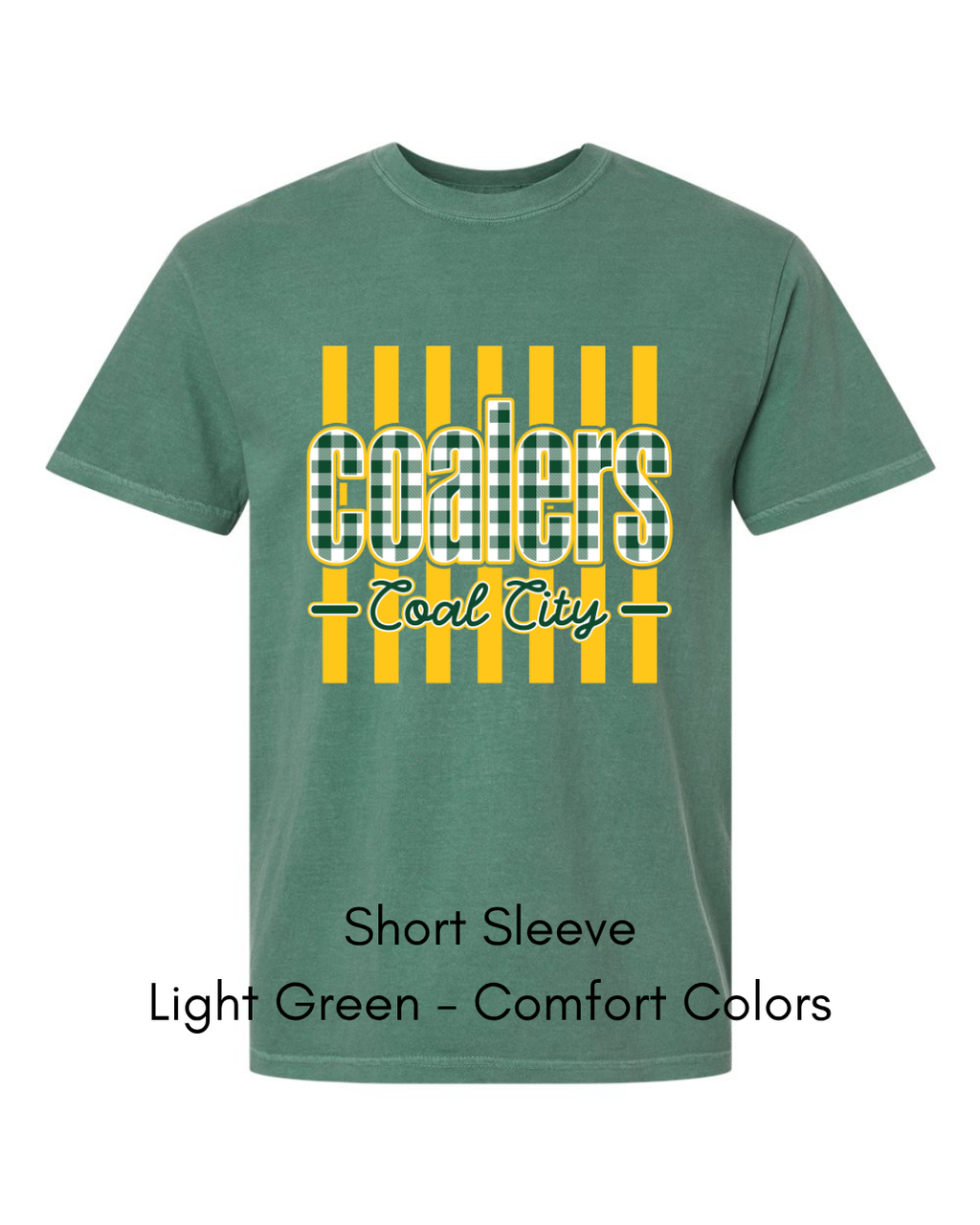 Green Plaid Coalers (yellow stripe) - Adult