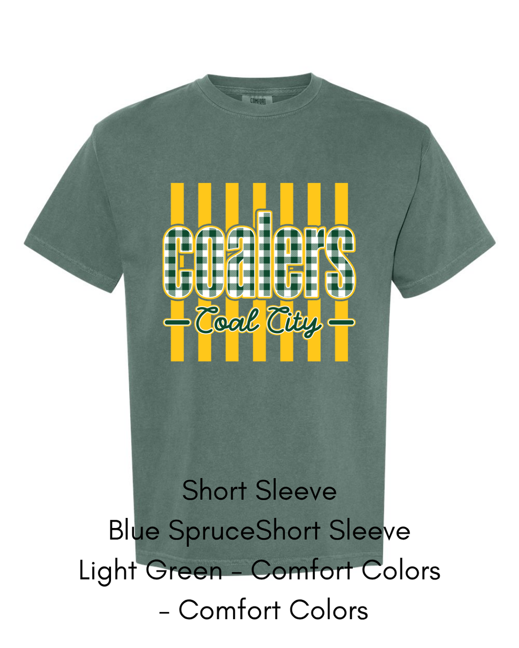 Green Plaid Coalers (yellow stripe) - Adult