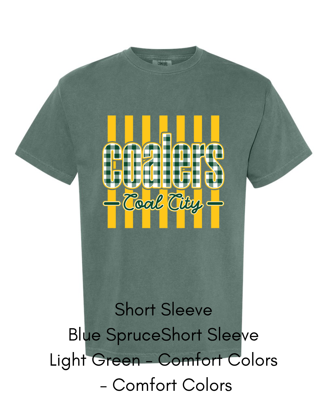 Green Plaid Coalers (yellow stripe) - Adult