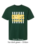 Yellow Plaid White Stripe Coalers - GILDAN ADULT