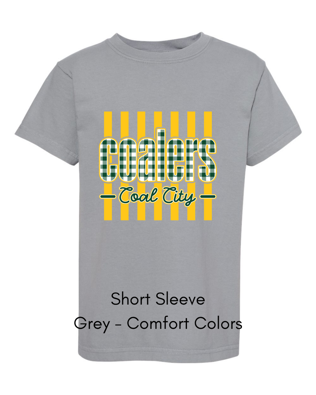 Green Plaid Coalers (yellow stripe) - Adult