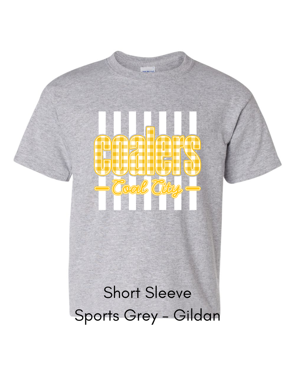 Yellow Plaid Coalers (White Stripe) - Youth
