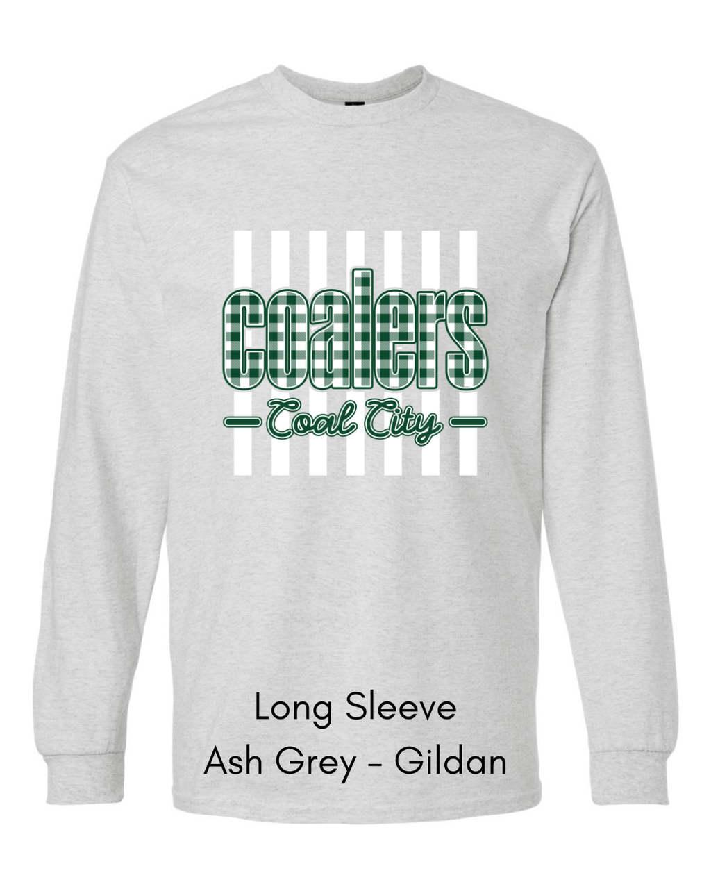 Green Plaid White Stripe Coalers - GILDAN ADULT