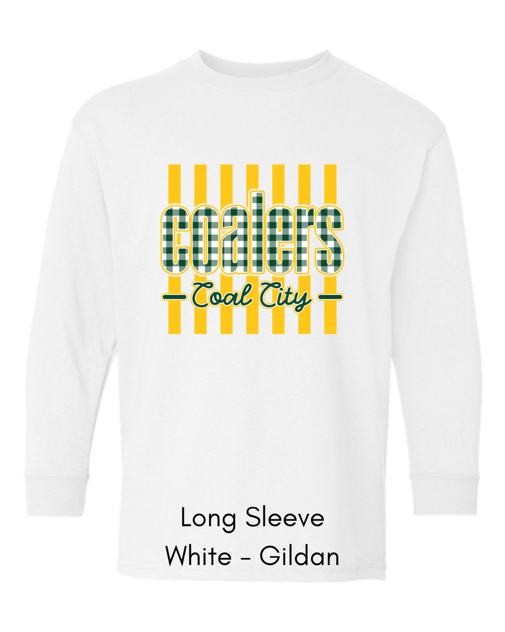 Green Plaid Yellow Stripe Coalers - GILDAN ADULT