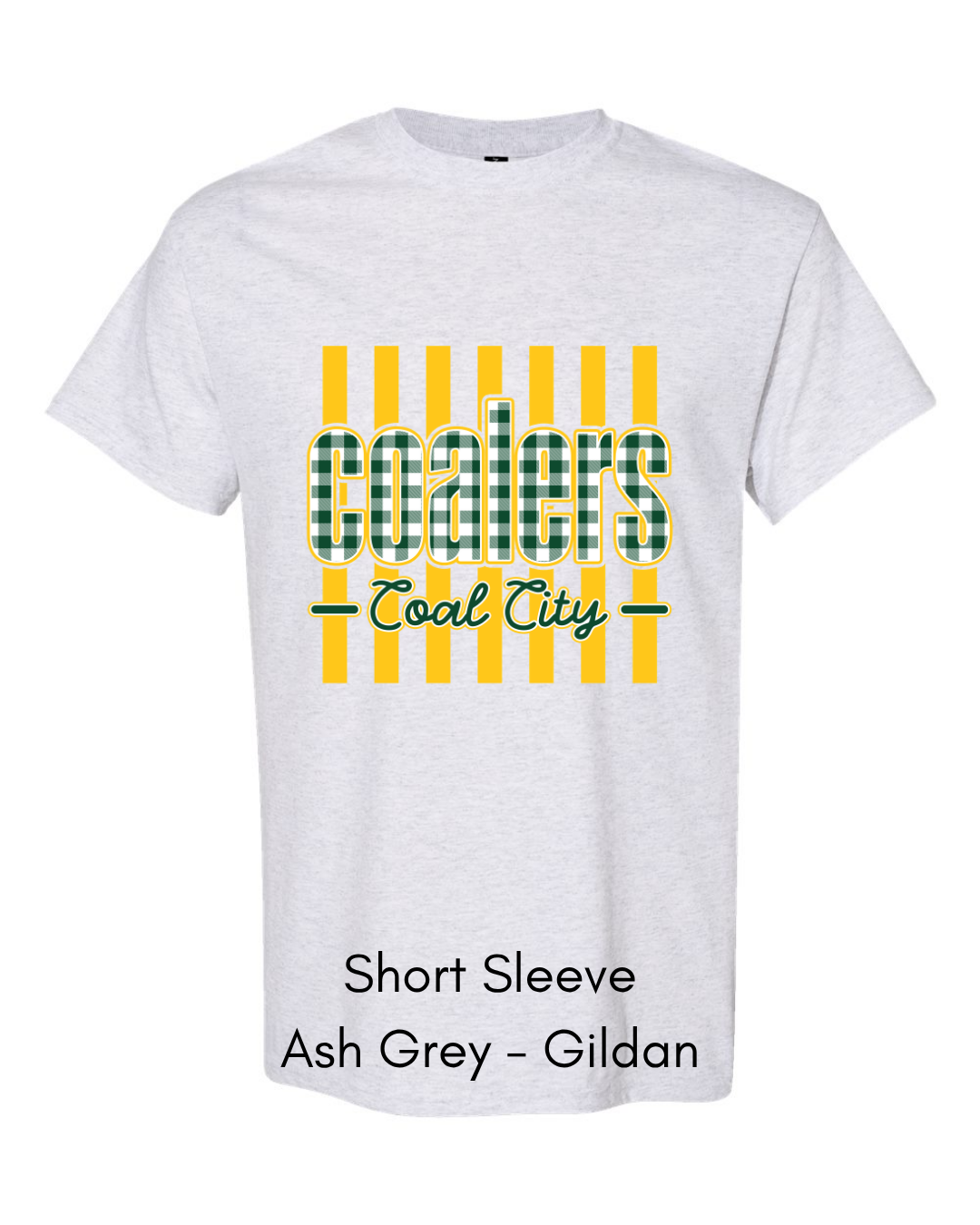 Green Plaid Coalers (yellow stripe) - Adult