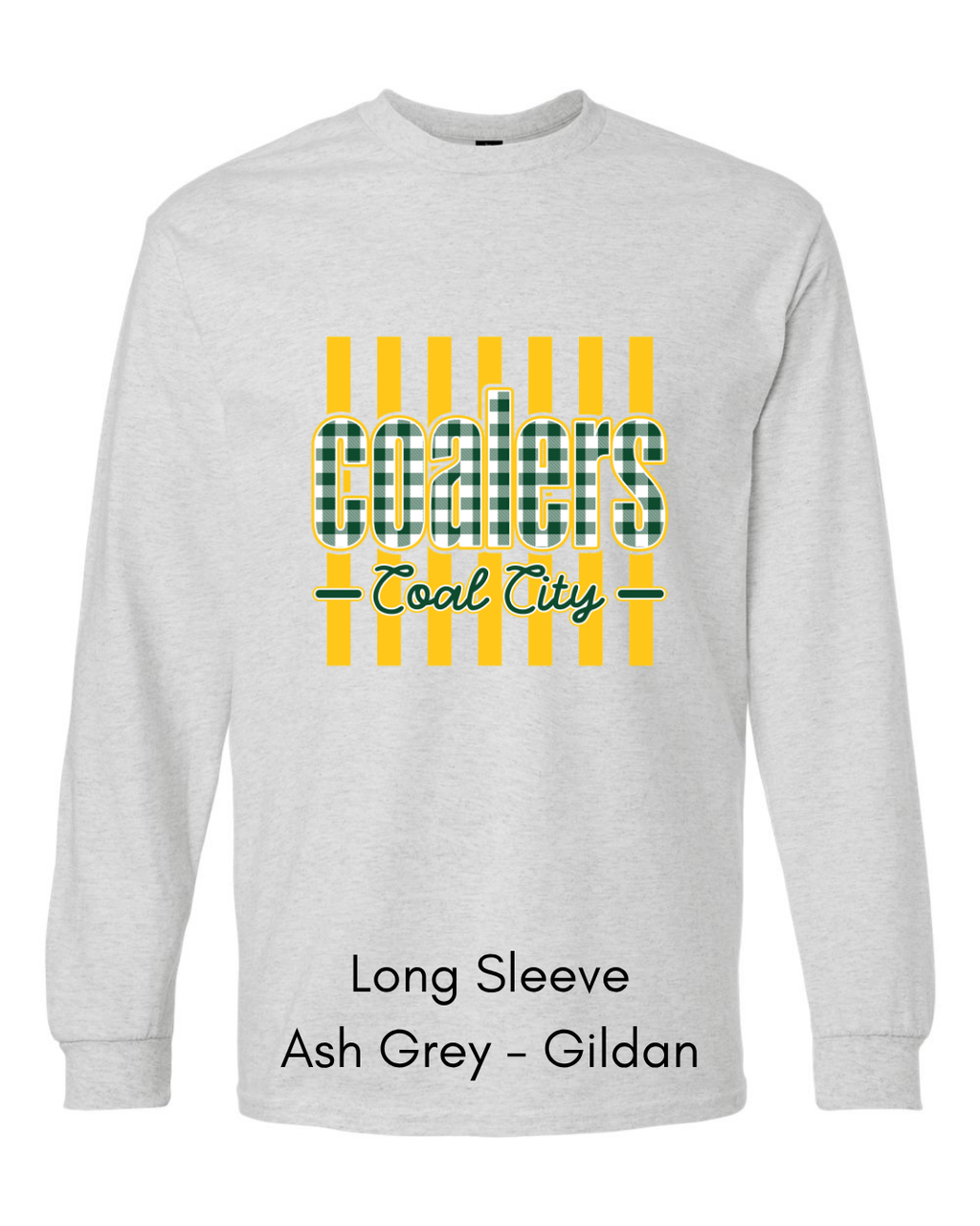 Green Plaid Yellow Stripe Coalers - GILDAN ADULT