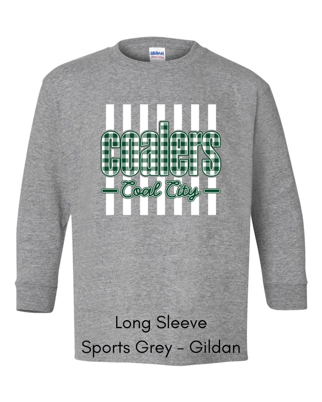 Green Plaid White Stripe Coalers - GILDAN ADULT