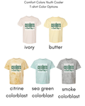Green Plaid White Stripe Coalers - COMFORT COLORS YOUTH